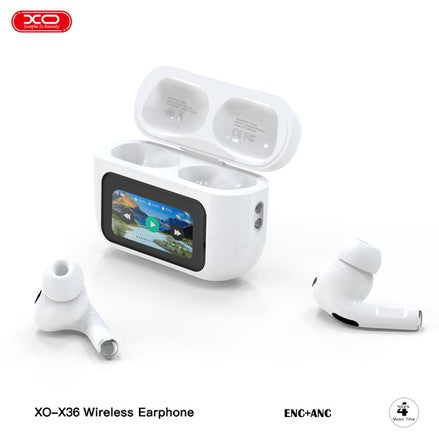 XO X36 Smart Screen ANC TWS Bluetooth Headset