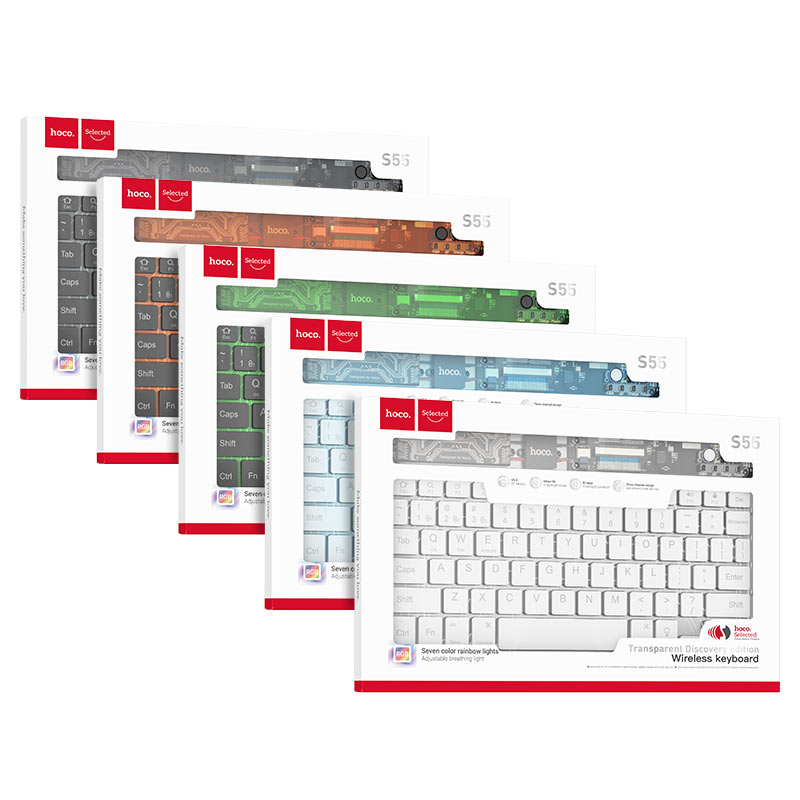 Wireless keyboard “S55 Transparent Discovery edition”English.