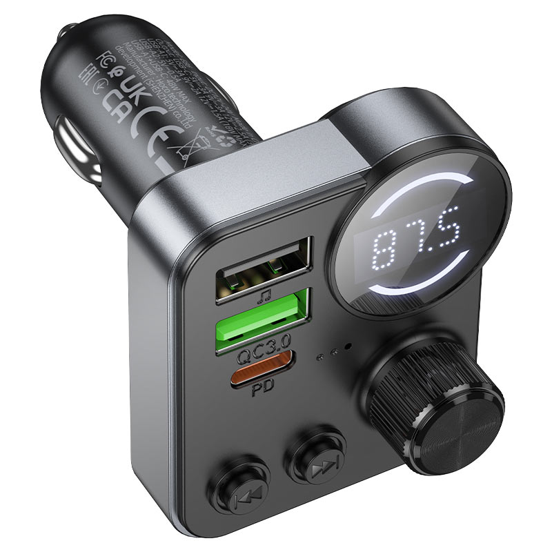 Car charger “E86 Alegria” PD30W QC3.0 with wireless FM transmitter