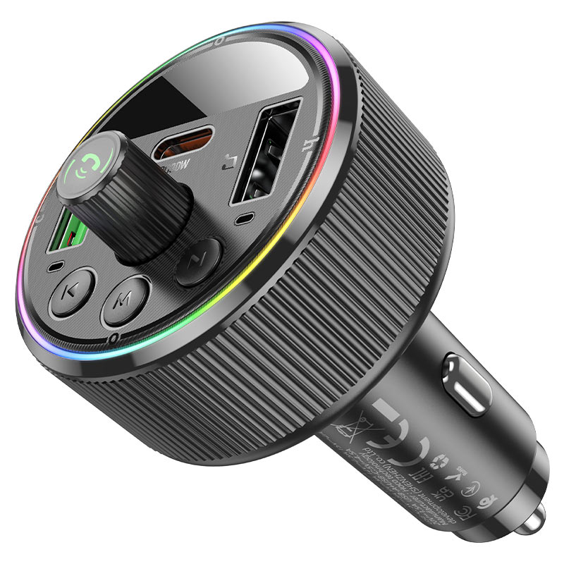 Car charger “E82 Guerrero” PD30W QC3.0 with wireless FM transmitter