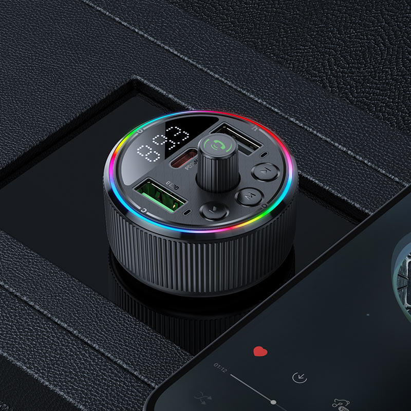 Car charger “E82 Guerrero” PD30W QC3.0 with wireless FM transmitter