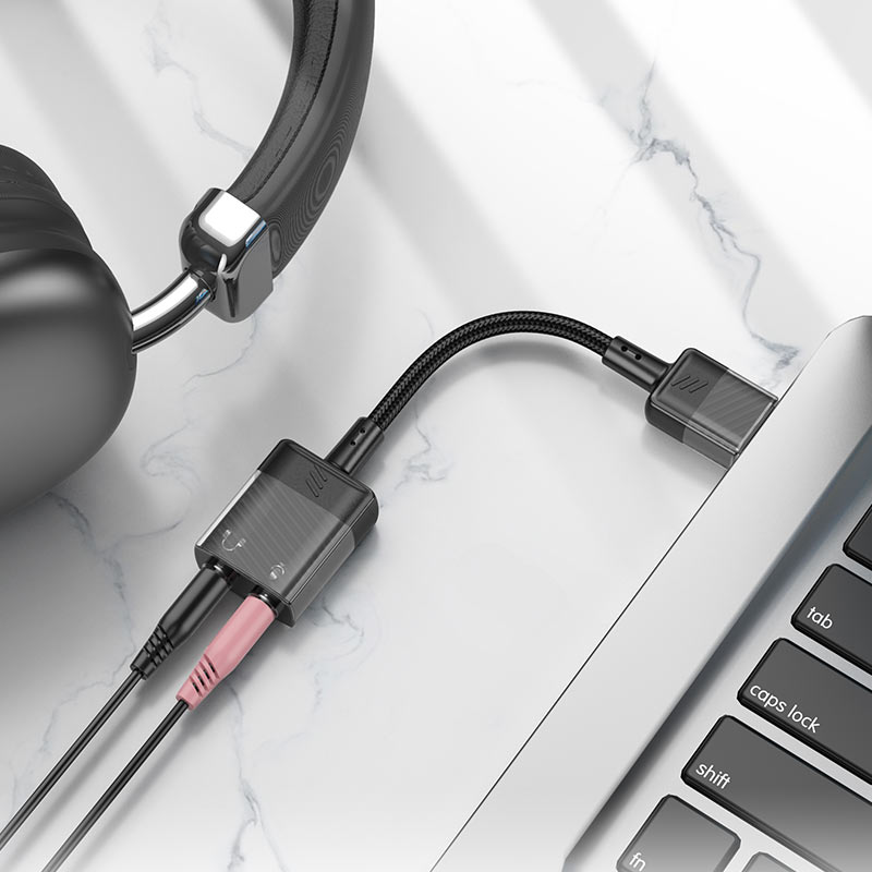 Adapter USB-A to 2 × 3.5mm “LS37 Spirit” audio converter.