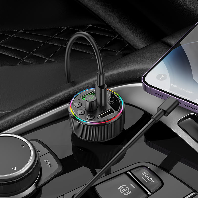 Car charger “E82 Guerrero” PD30W QC3.0 with wireless FM transmitter