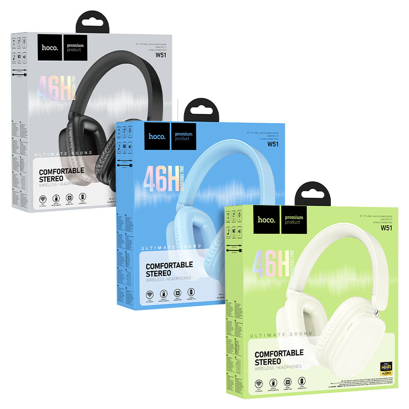 Headphones “W51 Delightful” wireless wired
Wireless and wired headphones.