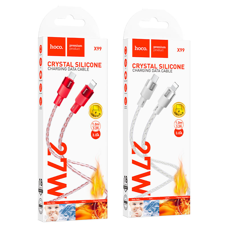 Cable Type-C to Lightning “X99 Crystal junction” PD 27W fast charge.