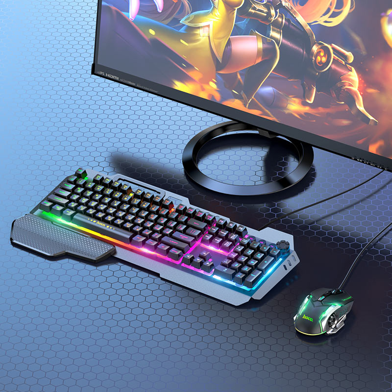 Keyboard + mouse set “GM12 Light and shadow” RGB EN / RU.