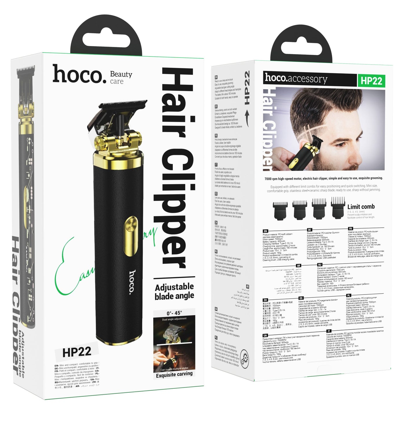 Hoco HP22 Retro Engraving Electric Hair Clipper