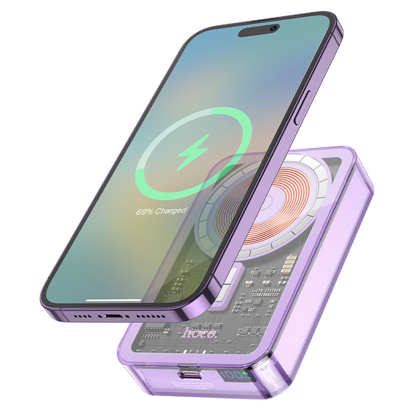 Power bank “Q14A Ice Crystal” PD20W + QC3.0 wireless charging 10000mAh