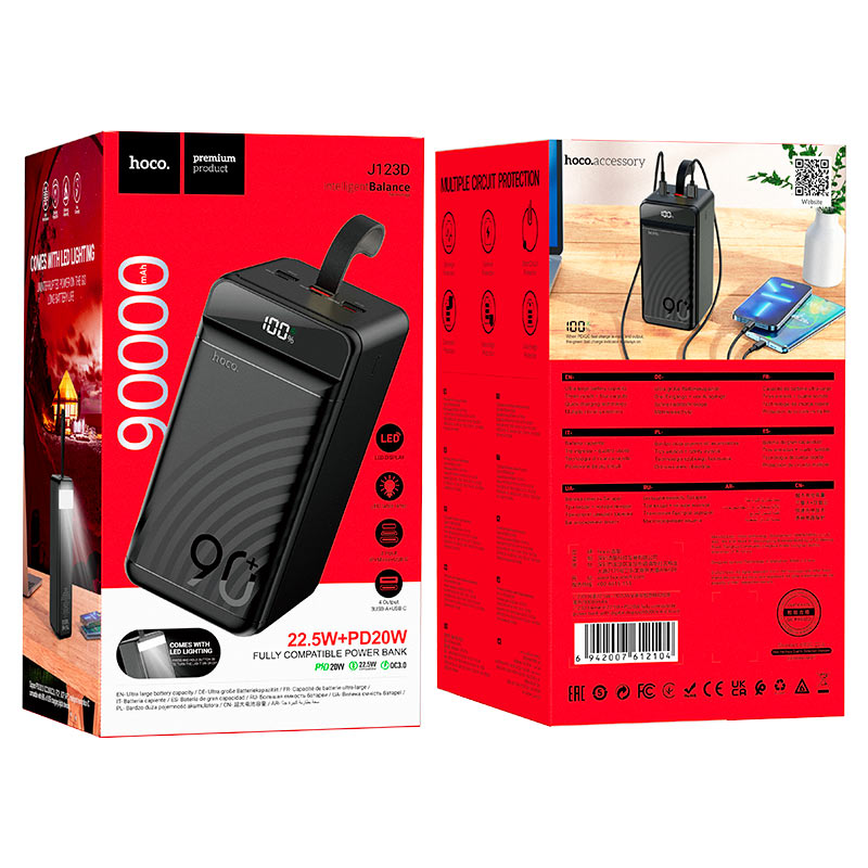 Power bank “J123D Element” 22.5W 90000mAh